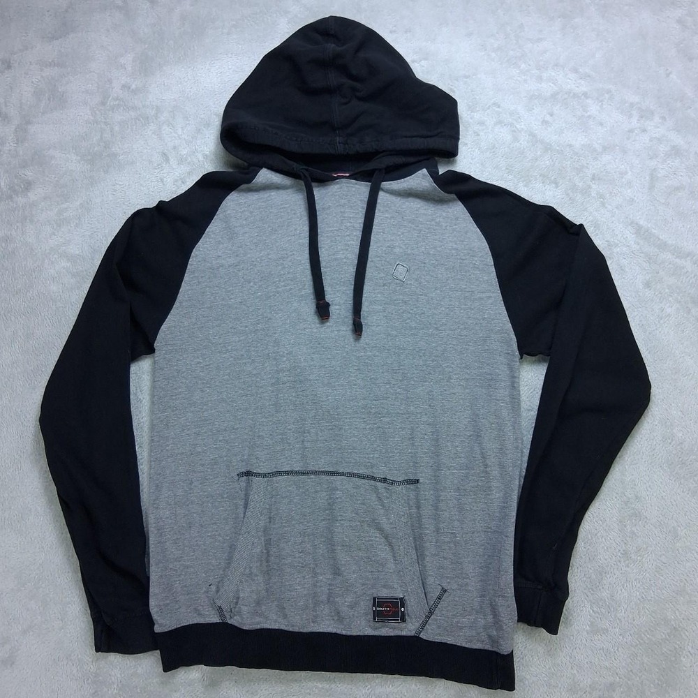 Southpole Mens Long Sleeve Hoodie Gray Black Colorblock Streetwear Y2K XL